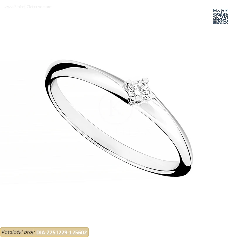 ZLATNI ZARUČNI PRSTEN S DIJAMANTOM (Z251229-125602)