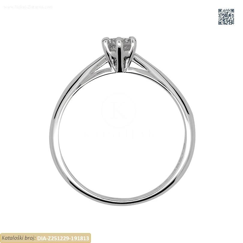ZLATNI ZARUČNI PRSTEN S DIJAMANTOM (Z251229-191813) - Slika 2
