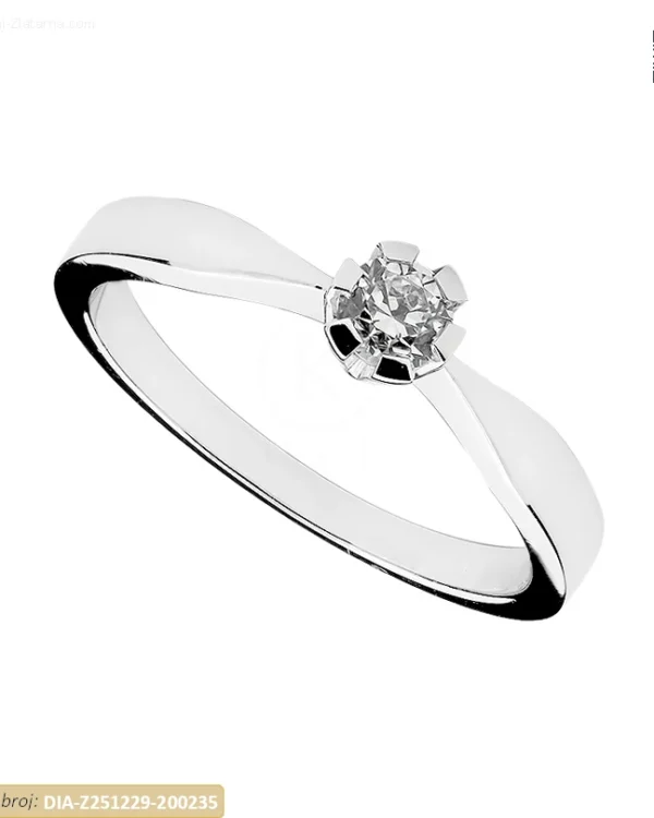ZLATNI ZARUČNI PRSTEN S DIJAMANTOM (Z251229-200235)