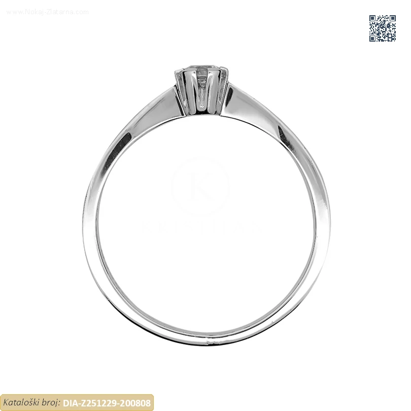 ZLATNI ZARUČNI PRSTEN S DIJAMANTOM (Z251229-200808) - Slika 2