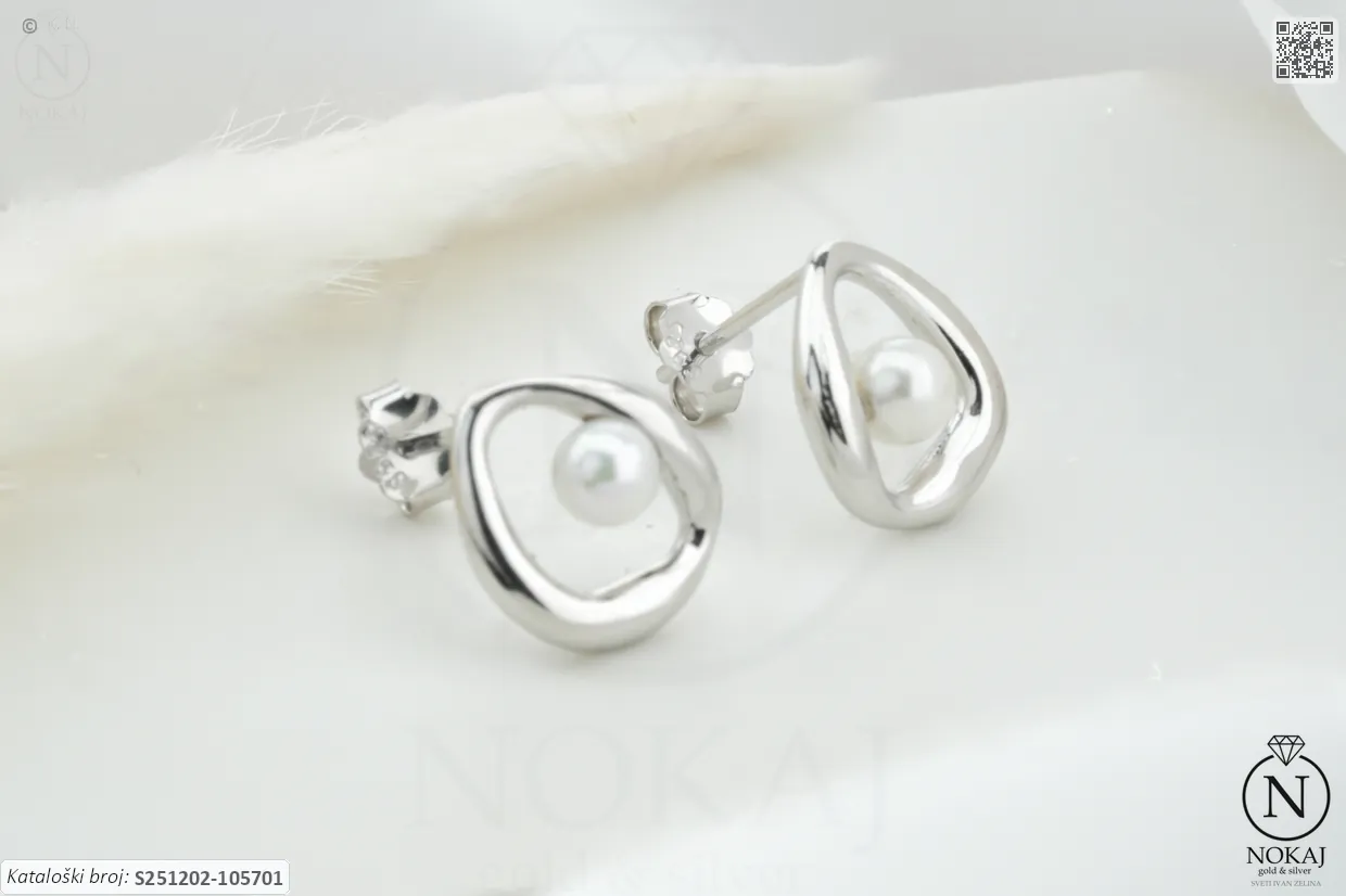 SREBRNE NAUŠNICE S BISEROM (S251202-105701)