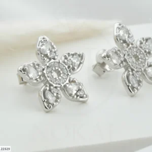 SREBRNE NAUŠNICE S CIRKONIMA - CVIJET (S251202-122329)