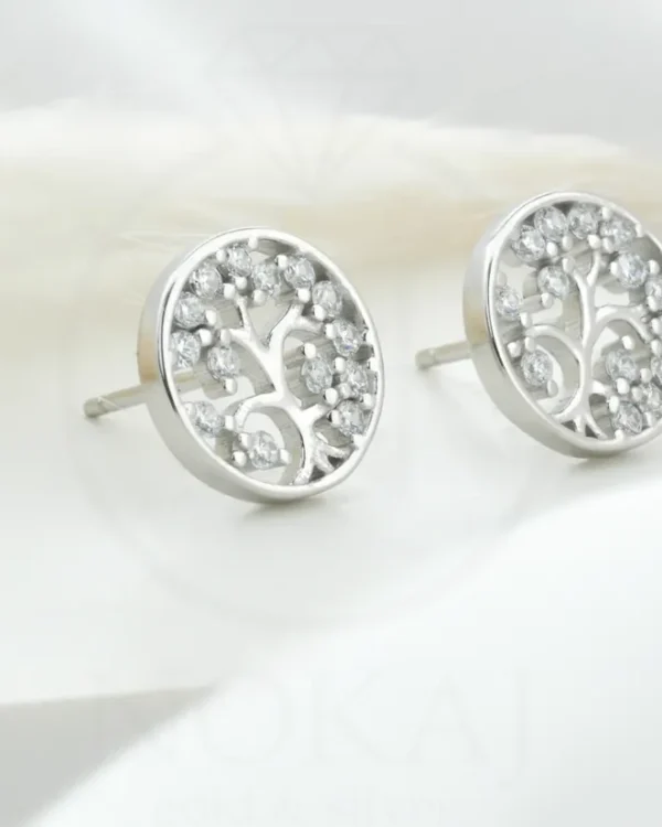 SREBRNE NAUŠNICE S CIRKONIMA - STABLO ŽIVOTA (S251202-123645)