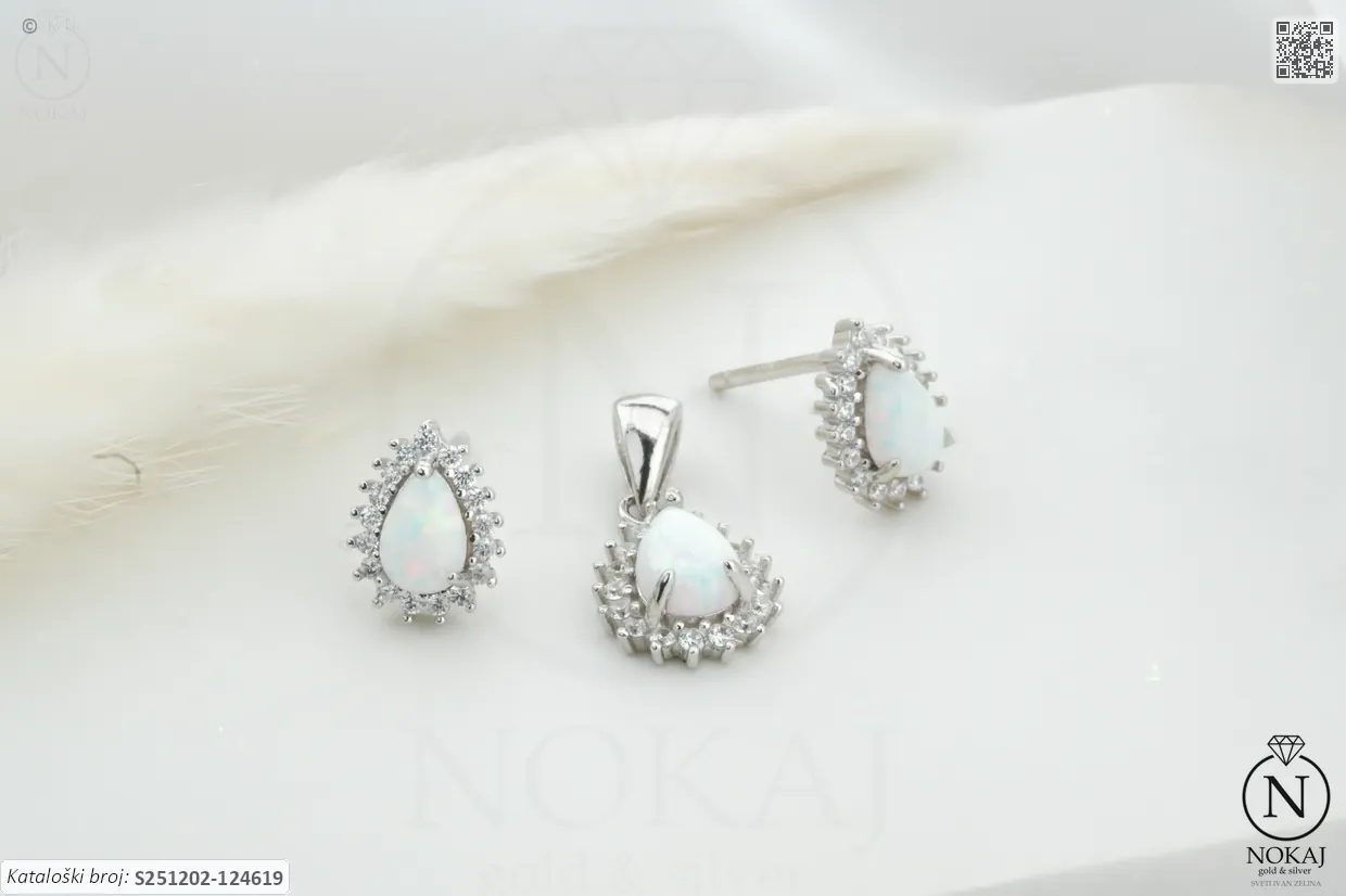 SREBRNI KOMPLET S OPALOM - KAP (S251202-124619) - Slika 2