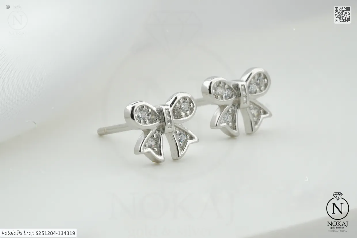 SREBRNE NAUŠNICE S CIRKONIMA - MAŠNICA (S251204-134319)