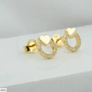 SREBRNE NAUŠNICE S CIRKONIMA - SRCE (S251204-140028)