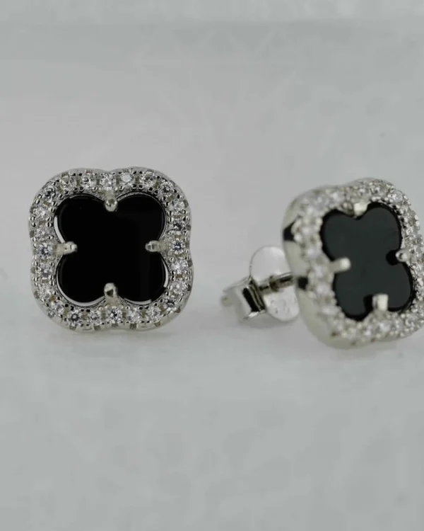 SREBRNE NAUŠNICE S CIRKONIMA - DJETELINA (S251206-171754)