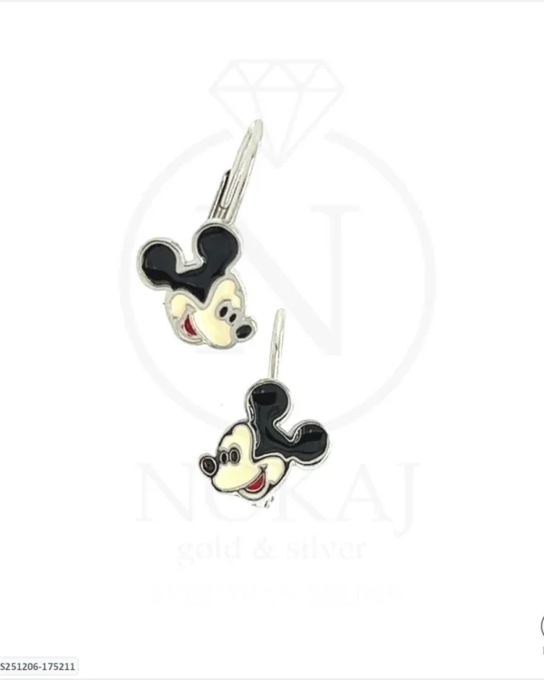 SREBRNE DJEČJE NAUŠNICE - STILIZIRANI MOTIV (S251206-175211)