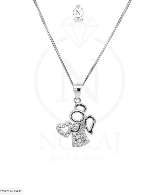 SREBRNA DJEČJA OGRLICA S CIRKONIMA - ANĐEO (S251206-175437)