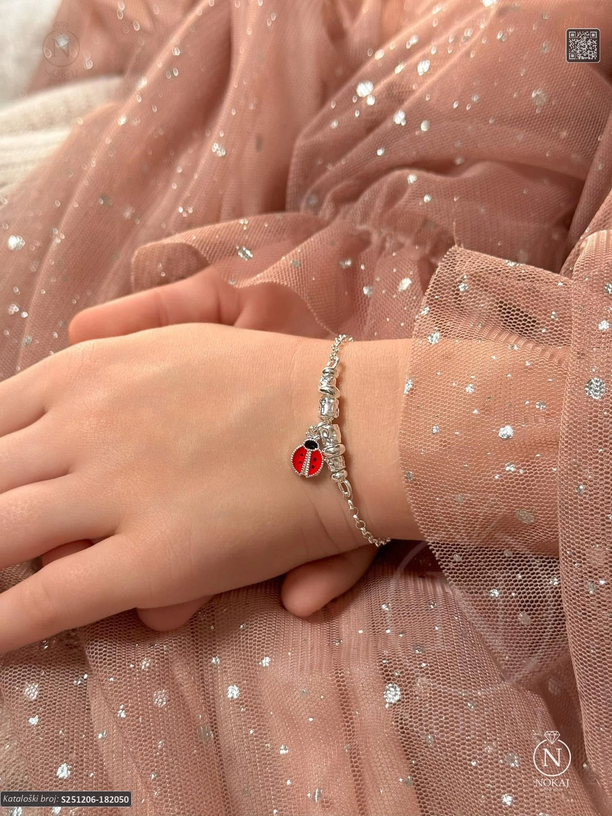 SREBRNA DJEČJA NARUKVICA - BUBAMARA (S251206-182050)