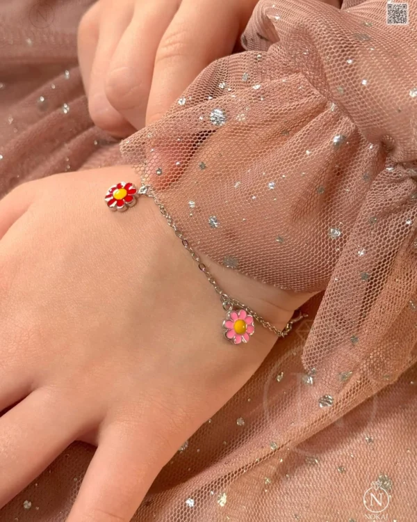 SREBRNA DJEČJA NARUKVICA - CVIJET (S251206-182305)