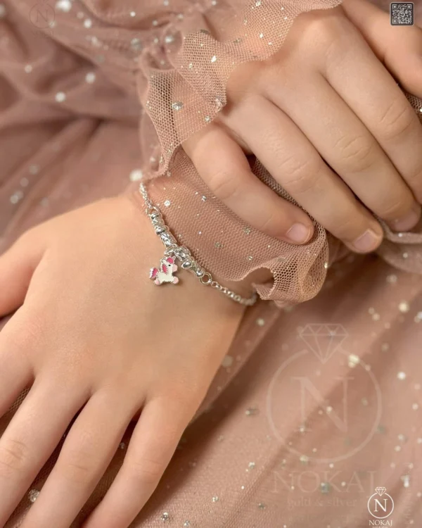 SREBRNA DJEČJA NARUKVICA - JEDNOROG (S251206-182557)