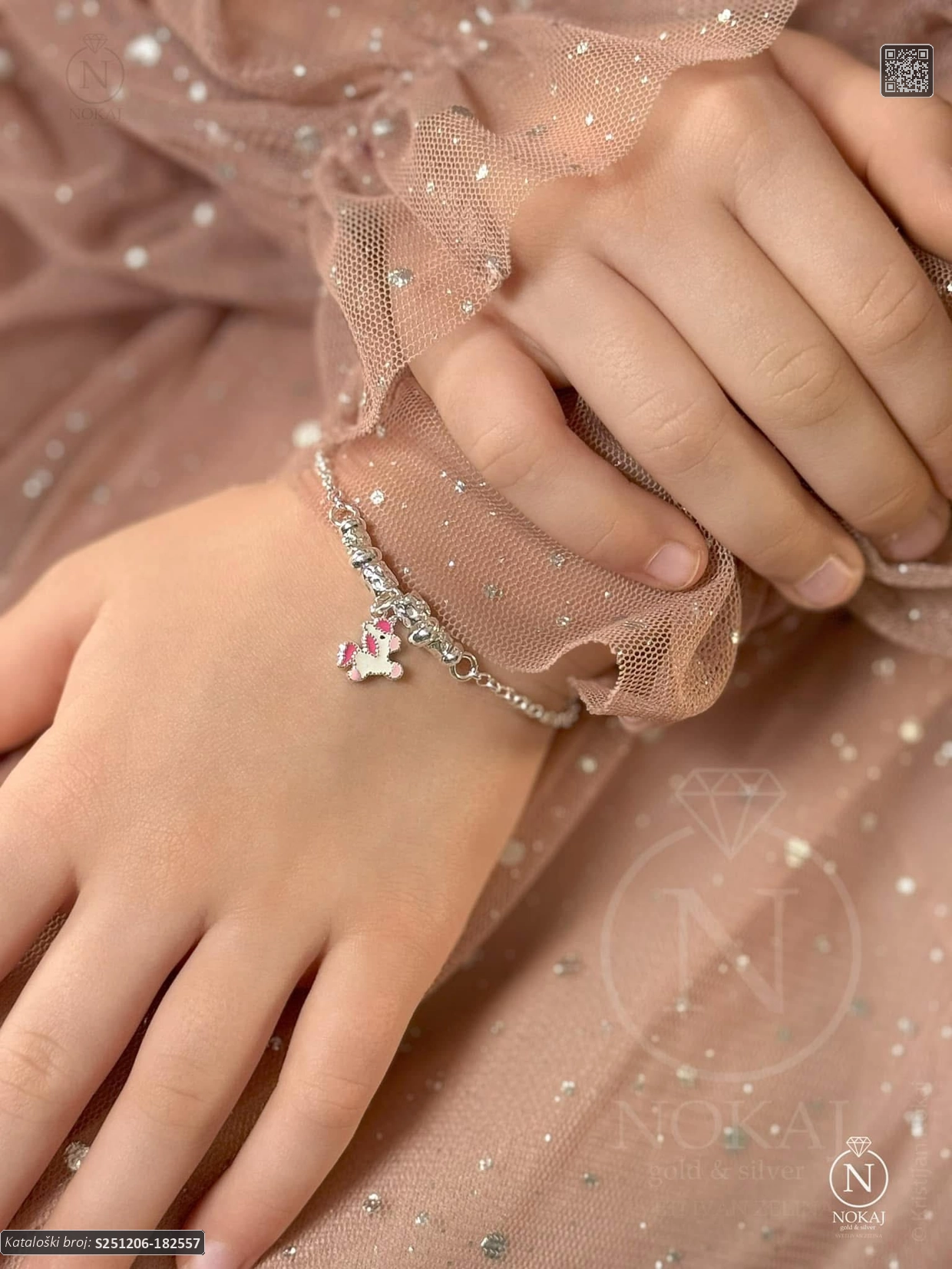 SREBRNA DJEČJA NARUKVICA - JEDNOROG (S251206-182557)