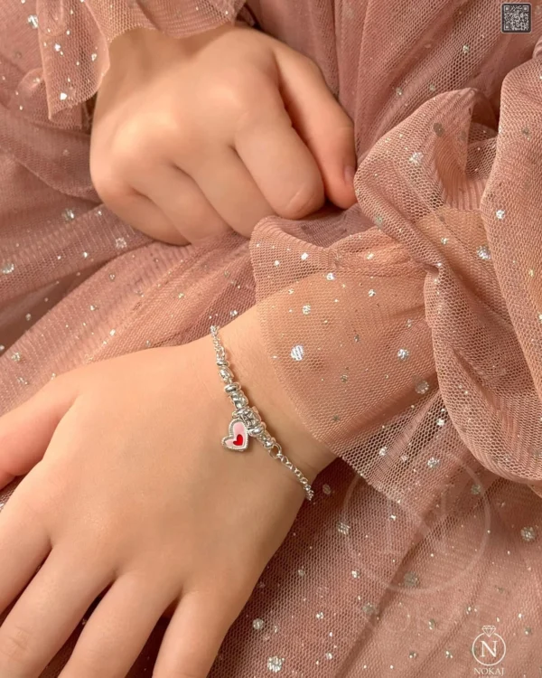 SREBRNA DJEČJA NARUKVICA - SRCE (S251206-183010)