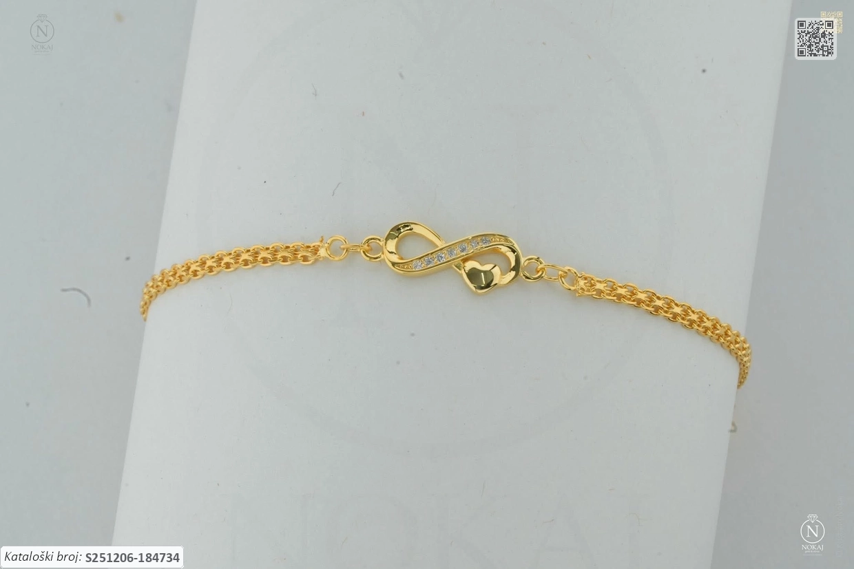 SREBRNA NARUKVICA S CIRKONIMA - BESKONAČNOST (S251206-184734)