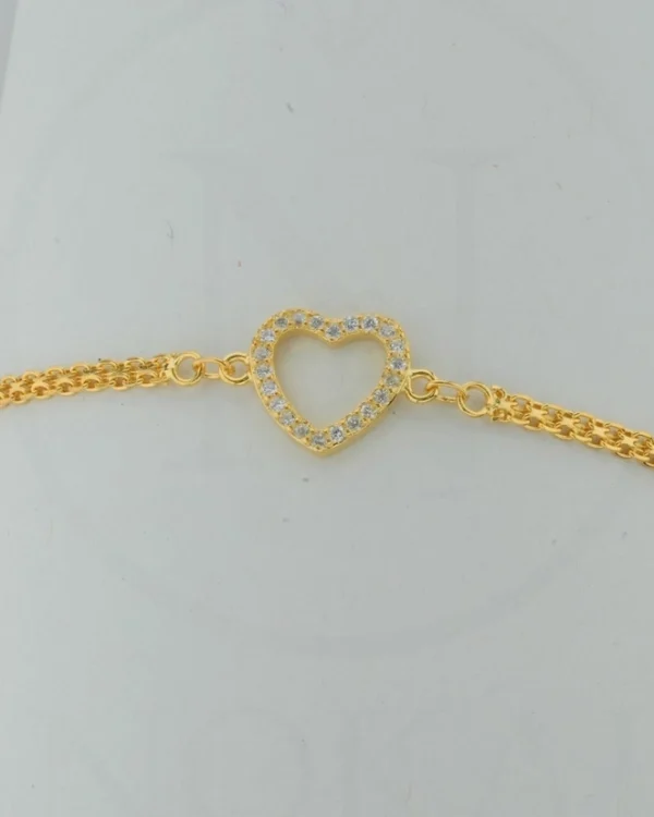 SREBRNA NARUKVICA S CIRKONIMA - SRCE (S251206-184906)