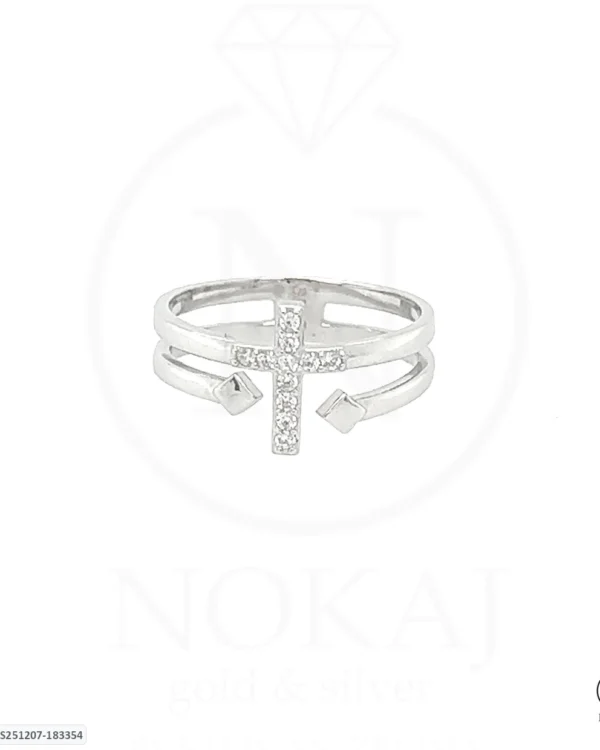 SREBRNI PRSTEN S CIRKONIMA - KRIŽ (S251207-183354)
