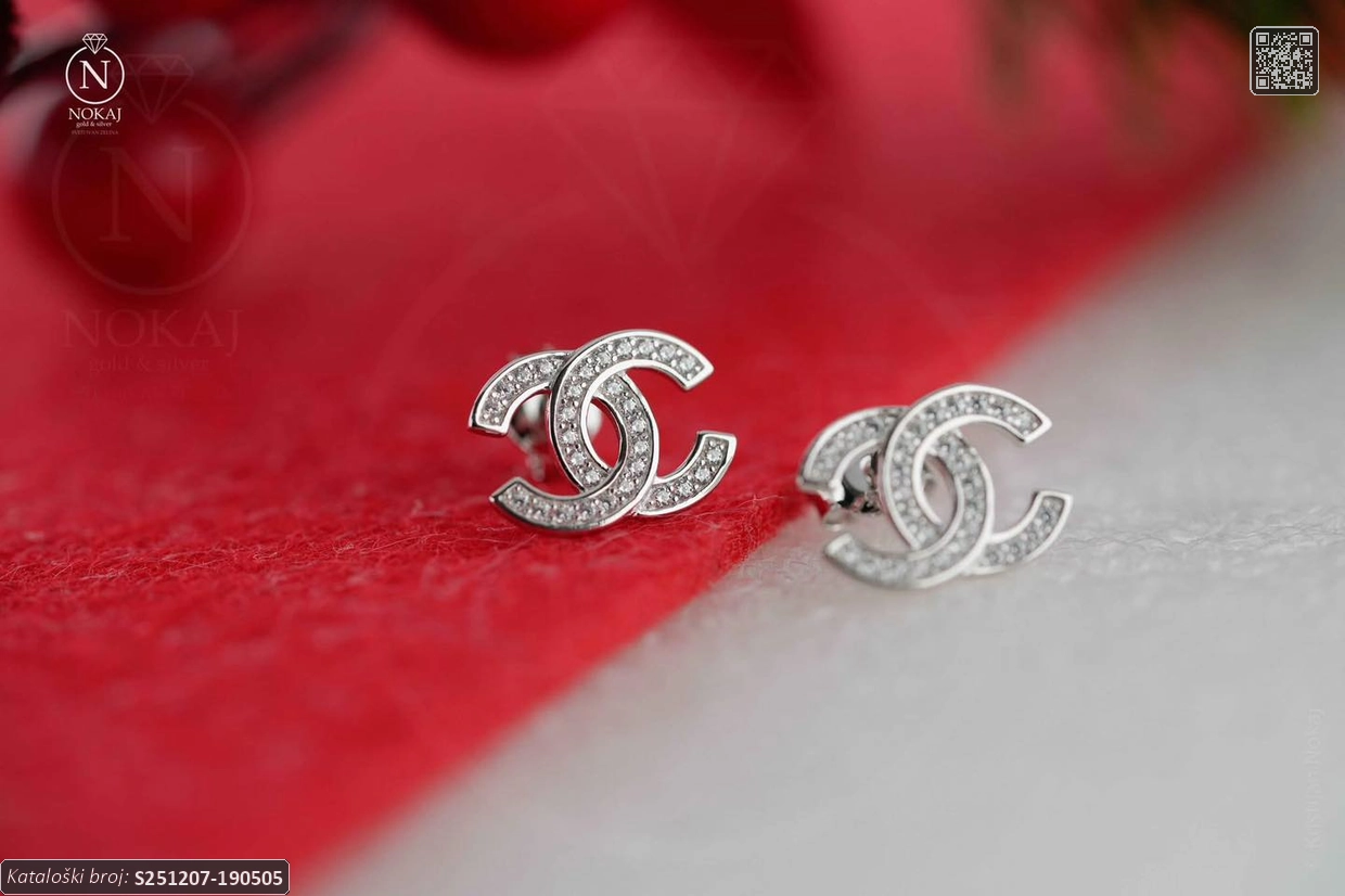 SREBRNE NAUŠNICE S CIRKONIMA - CC (S251207-190505)