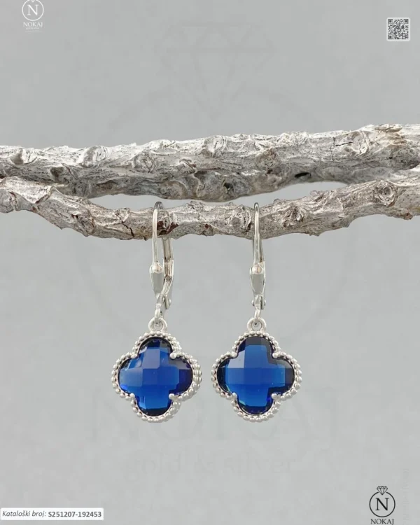 SREBRNE NAUŠNICE S CIRKONOM - DJETELINA (S251207-192453)