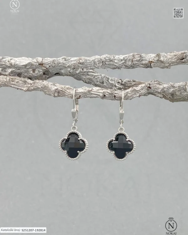SREBRNE NAUŠNICE S CIRKONOM - DJETELINA (S251207-192814)