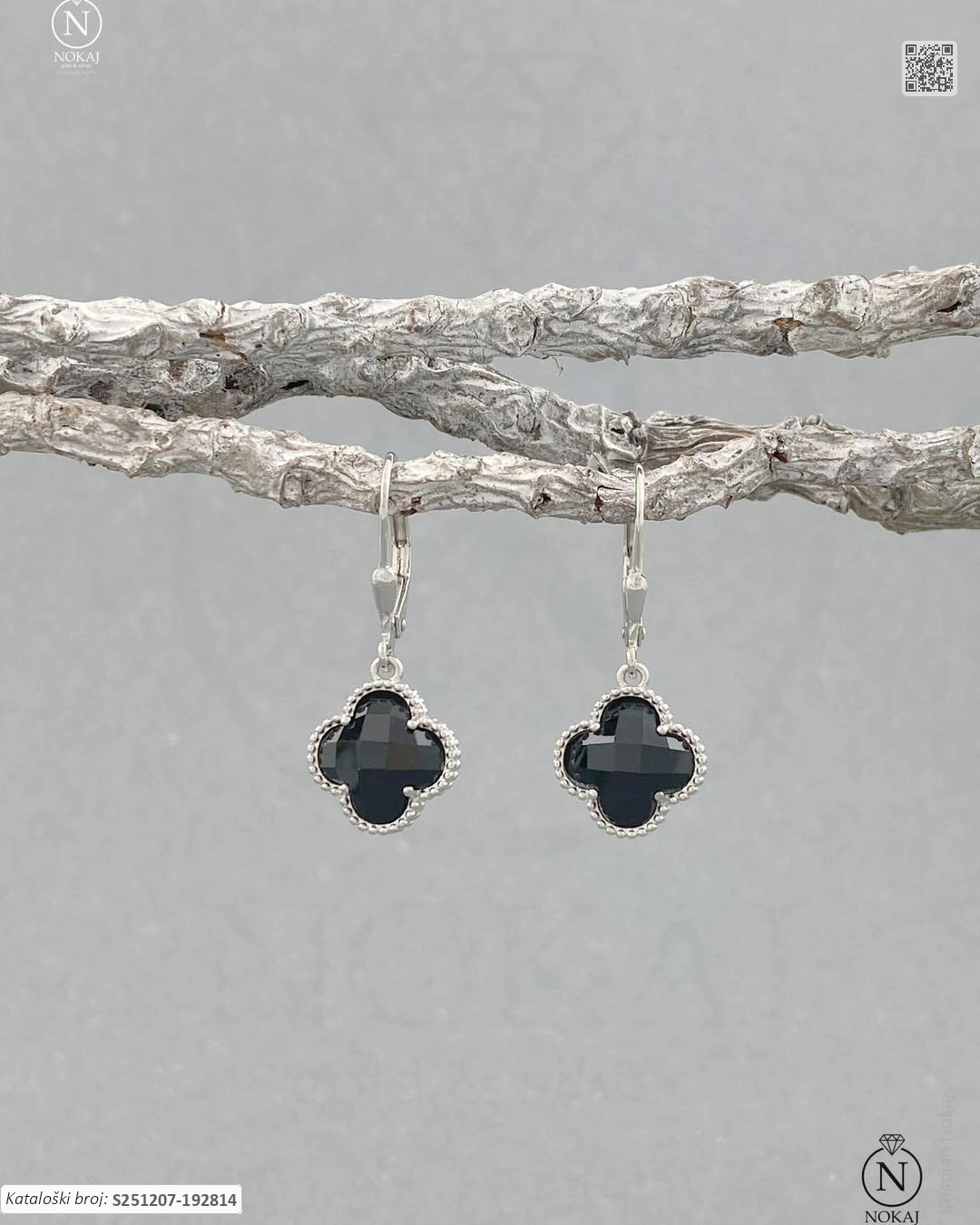 SREBRNE NAUŠNICE S CIRKONOM - DJETELINA (S251207-192814)