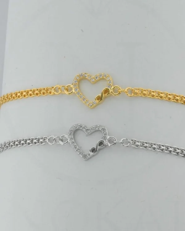 SREBRNA NARUKVICA S CIRKONIMA - SRCE (S251207-195929)