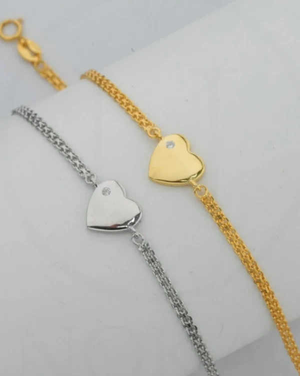 SREBRNA NARUKVICA S CIRKONIMA - SRCE (S251207-200326)