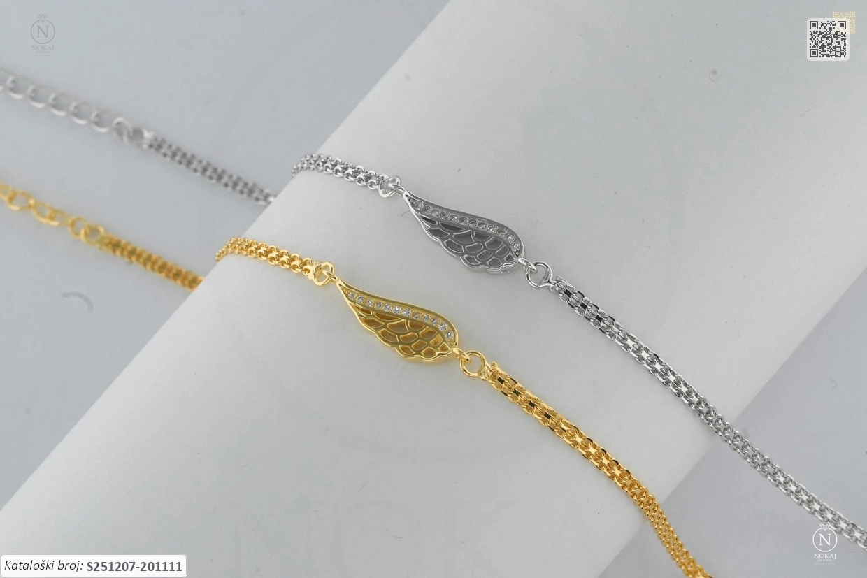 SREBRNA NARUKVICA S CIRKONIMA - SRCE (S251207-201111)