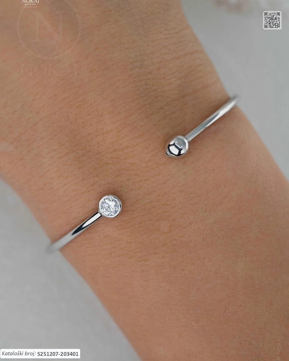 SREBRNA NARUKVICA S CIRKONOM (S251207-203401)