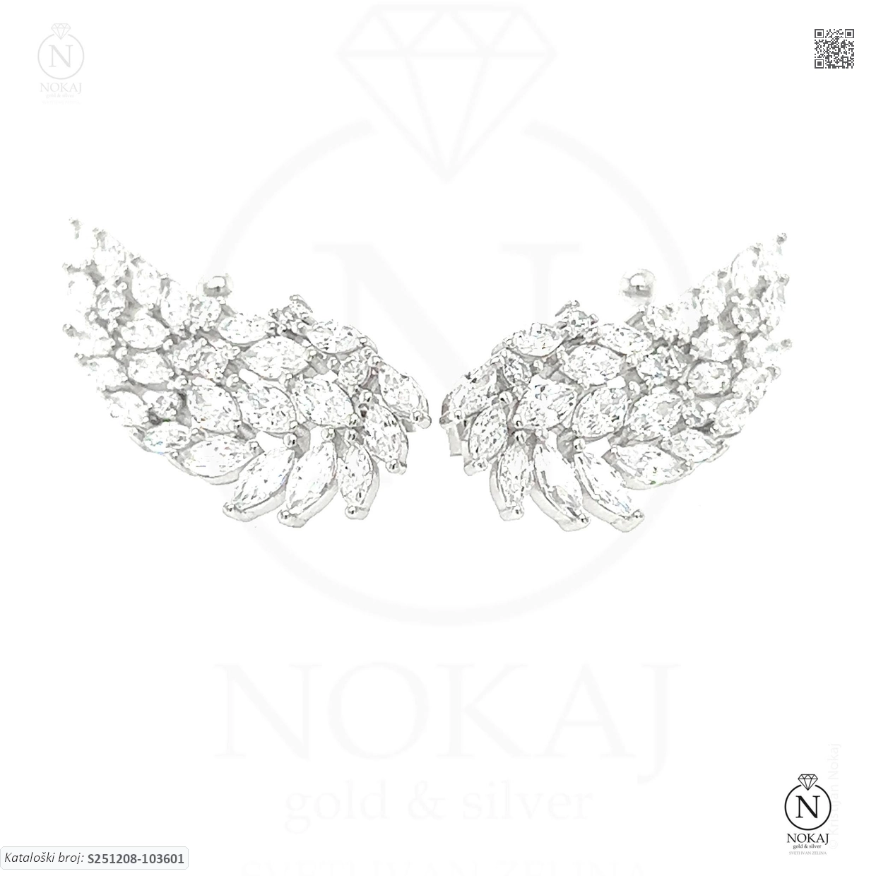 SREBRNE NAUŠNICE - ANĐELOVA KRILA (S251208-103601) - Slika 2