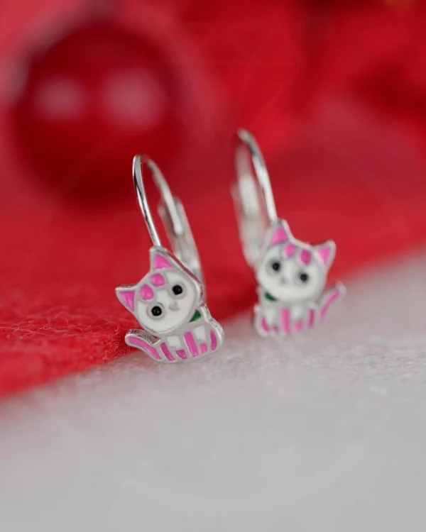 SREBRNE DJEČJE NAUŠNICE - MAČKA (S251208-110734)