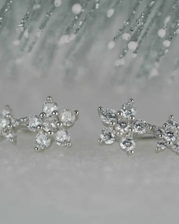 SREBRNE NAUŠNICE S CIRKONIMA - CVIJET (S251208-113856)