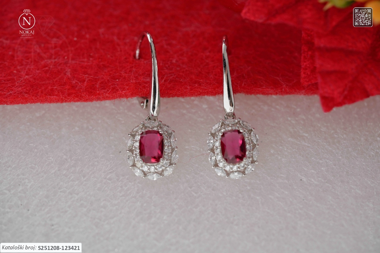 SREBRNE NAUŠNICE S CIRKONIMA (S251208-123421) - Slika 2