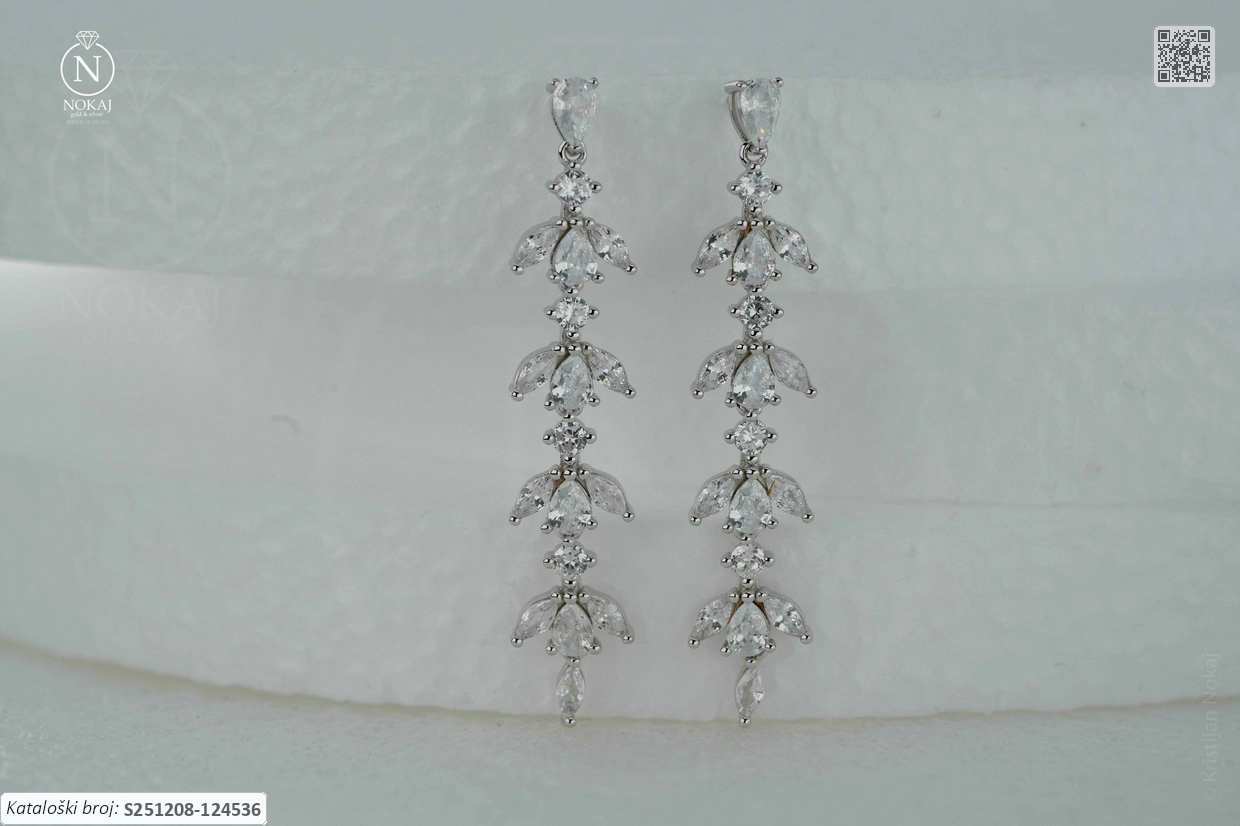 SREBRNE NAUŠNICE S CIRKONIMA (S251208-124536) - Slika 2