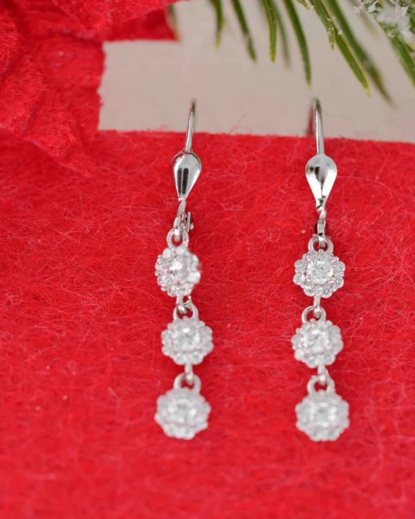 SREBRNE NAUŠNICE S CIRKONIMA - CVIJET (S251208-132351)