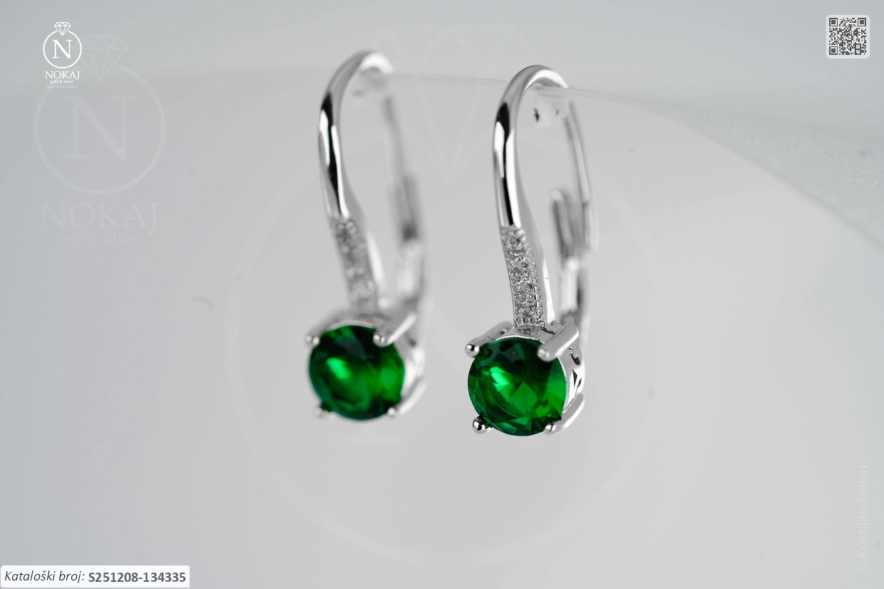SREBRNE NAUŠNICE S CIRKONIMA (S251208-134335) - Slika 2