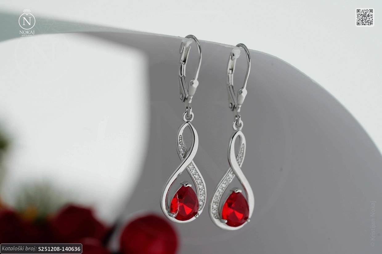 SREBRNE NAUŠNICE S CIRKONIMA - BESKONAČNOST (S251208-140636)