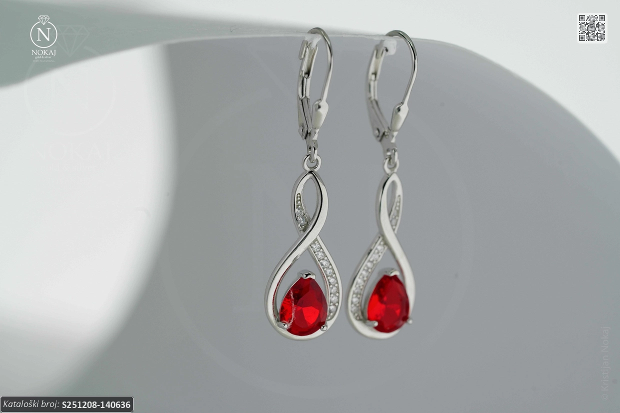 SREBRNE NAUŠNICE S CIRKONIMA - BESKONAČNOST (S251208-140636) - Slika 2