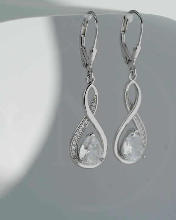 SREBRNE NAUŠNICE S CIRKONIMA - BESKONAČNOST (S251208-141135)