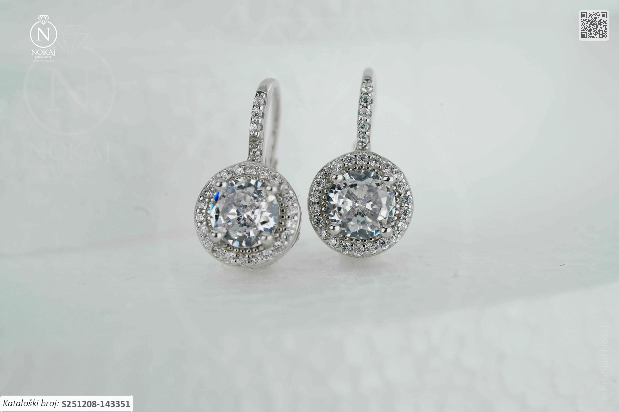 SREBRNE NAUŠNICE S CIRKONIMA (S251208-143351) - Slika 2