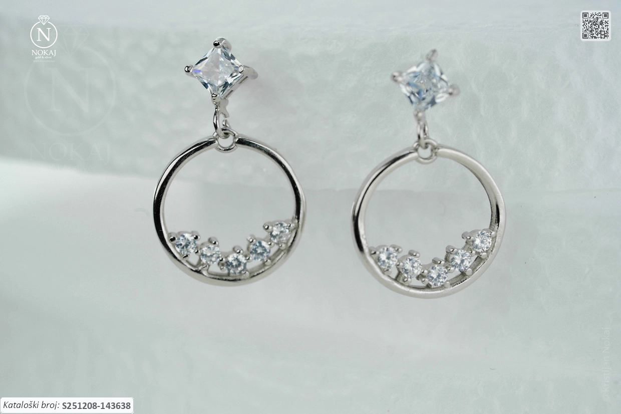 SREBRNE NAUŠNICE S CIRKONIMA (S251208-143638) - Slika 2