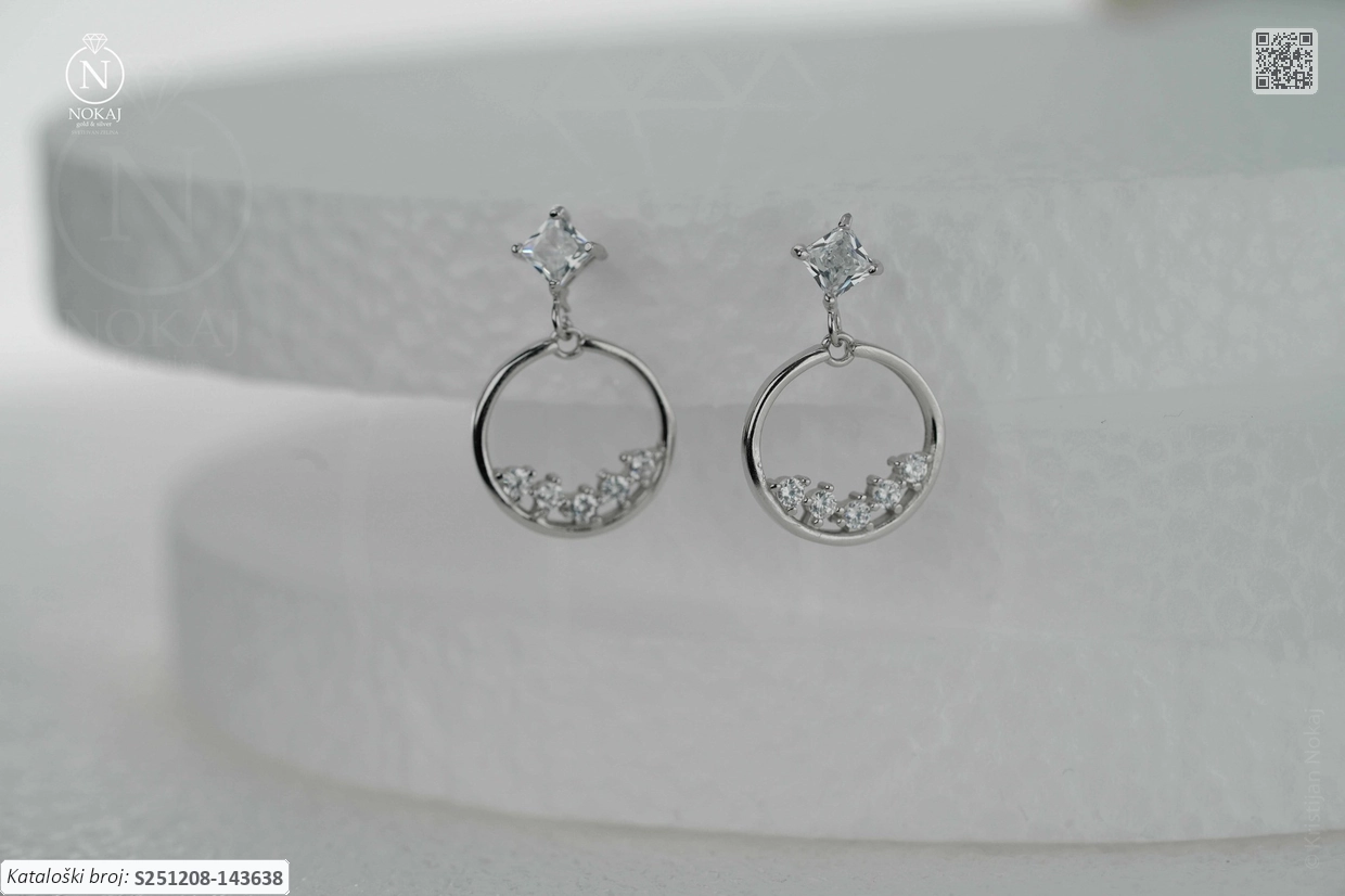 SREBRNE NAUŠNICE S CIRKONIMA (S251208-143638) - Slika 3
