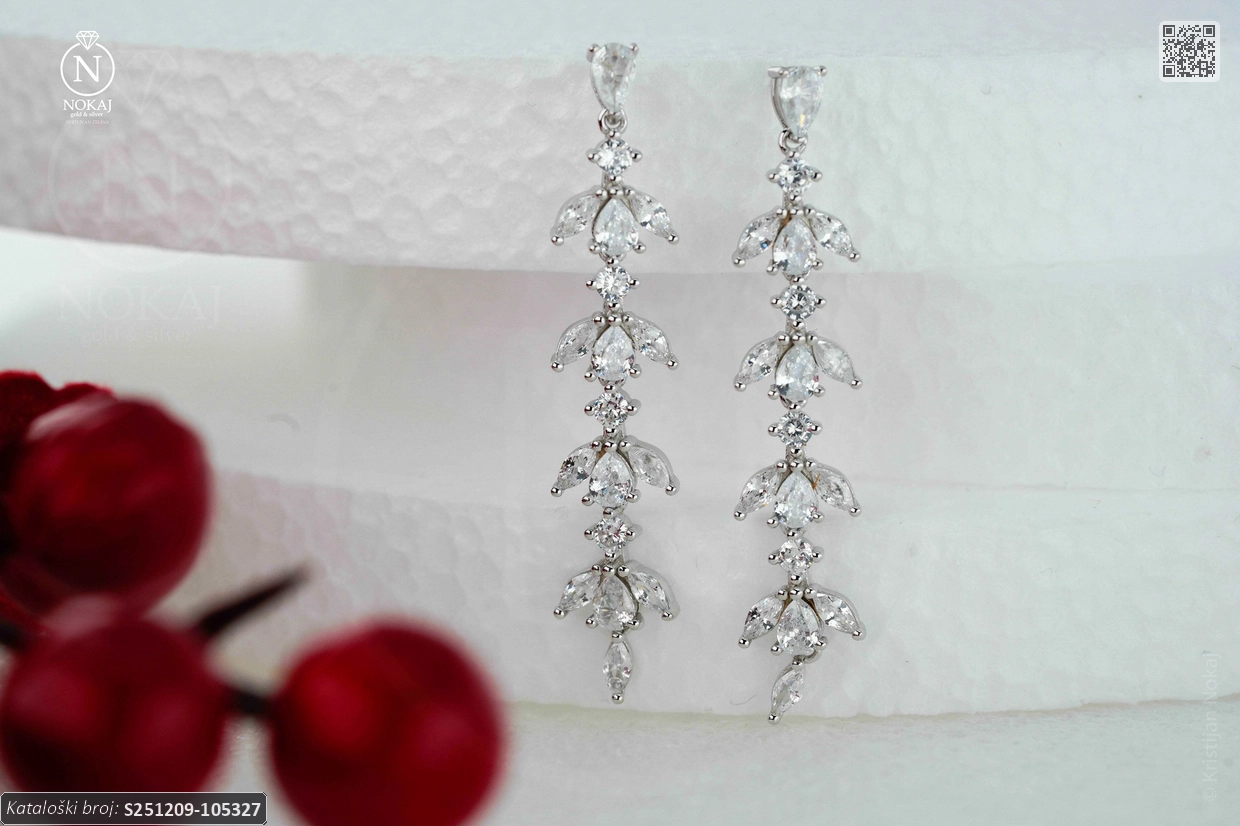 SREBRNE NAUŠNICE S CIRKONIMA (S251209-105327) - Slika 2