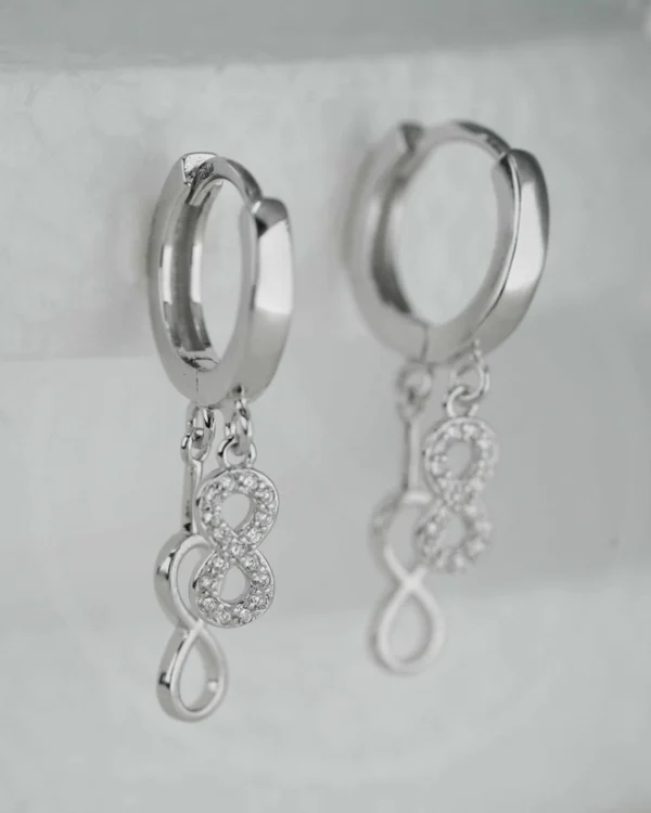SREBRNE NAUŠNICE S CIRKONIMA - BESKONAČNOST (S251209-125553)