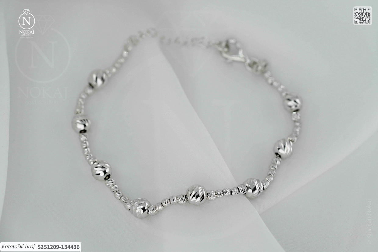SREBRNA NARUKVICA - KUGLICE (S251209-134436) - Slika 2