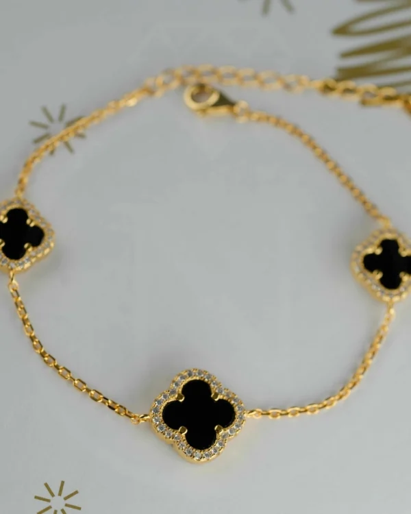 SREBRNA NARUKVICA S CIRKONIMA - DJETELINA (S251210-122440)