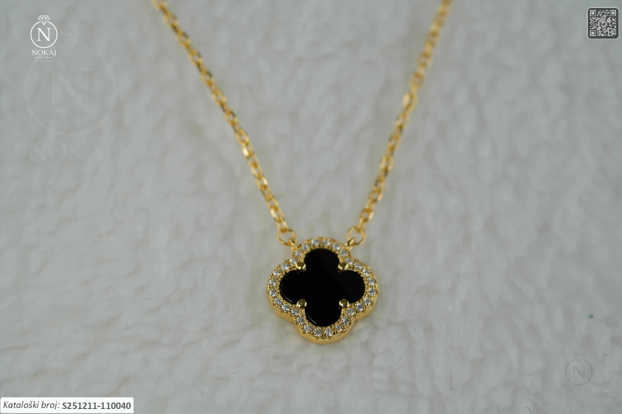 SREBRNA OGRLICA S CIRKONIMA - DJETELINA (S251211-110040)