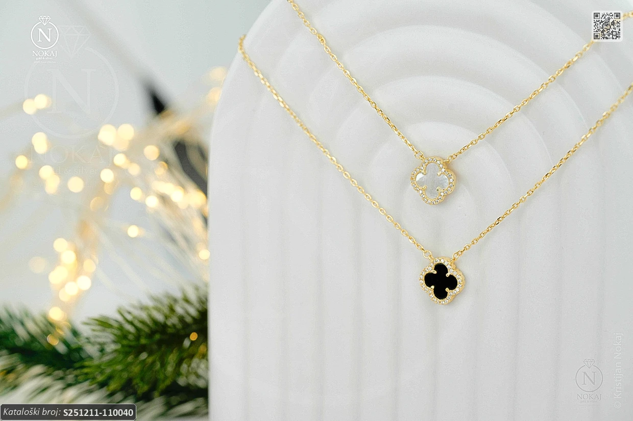 SREBRNA OGRLICA S CIRKONIMA - DJETELINA (S251211-110040) - Slika 2