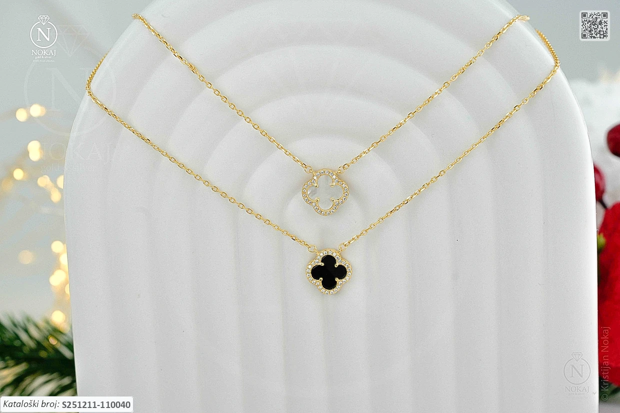 SREBRNA OGRLICA S CIRKONIMA - DJETELINA (S251211-110040) - Slika 3