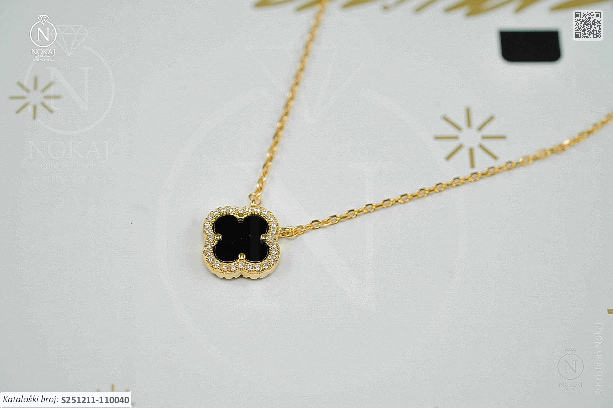 SREBRNA OGRLICA S CIRKONIMA - DJETELINA (S251211-110040) - Slika 4